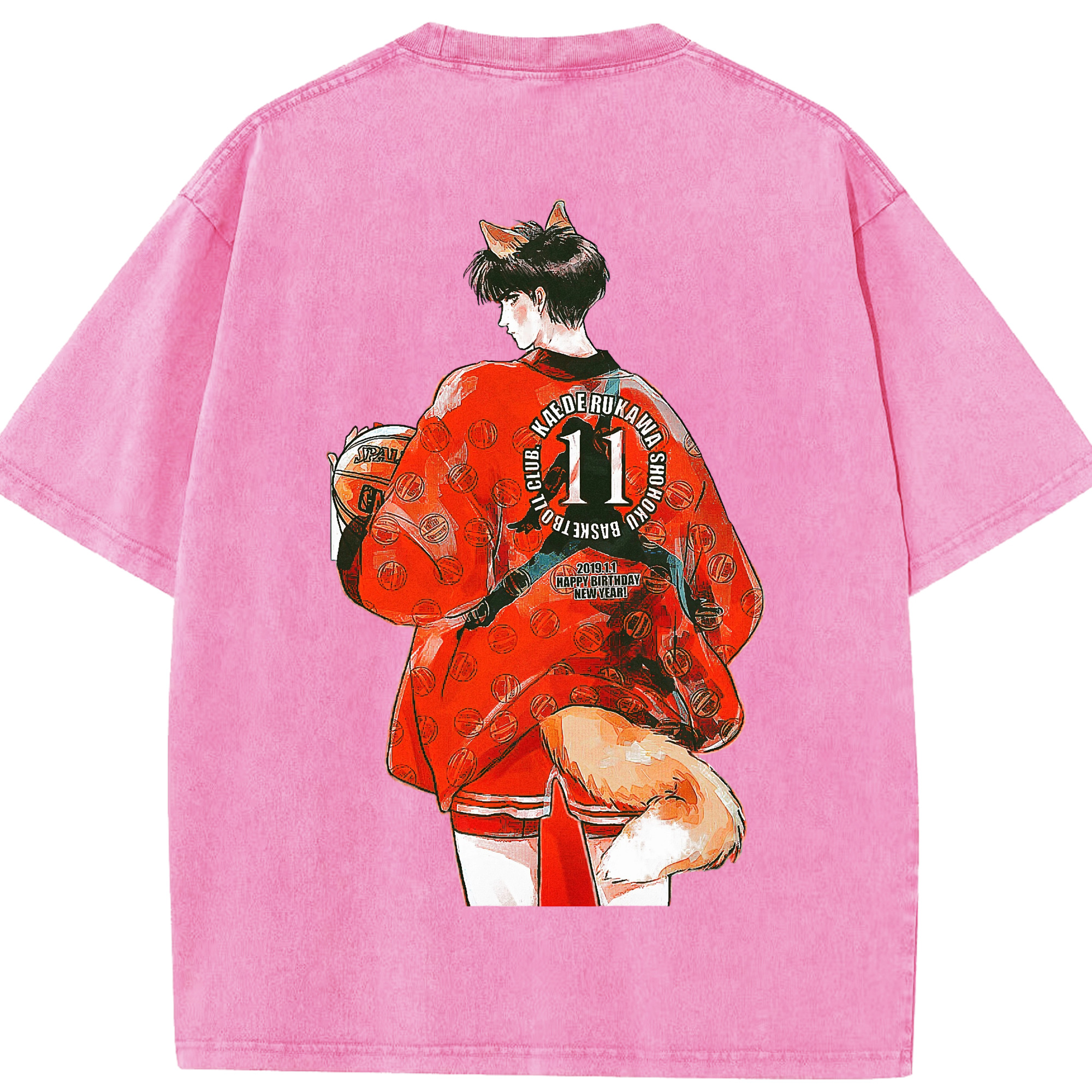 （画像用） SLAM DUNK／スラムダンク 綿100% ヴィンテージ風 半袖Tシャツ（背面プリント）